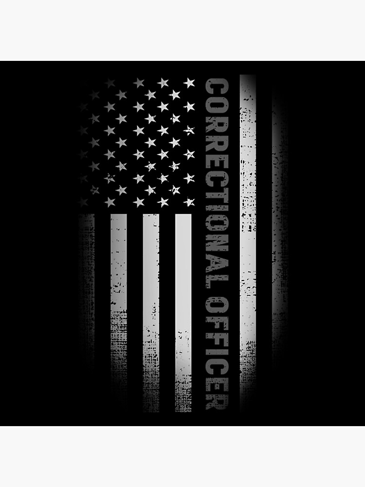 Correctional Officer Thin Silver Line American Flag Poster For Sale By Solensolitario Redbubble 0385