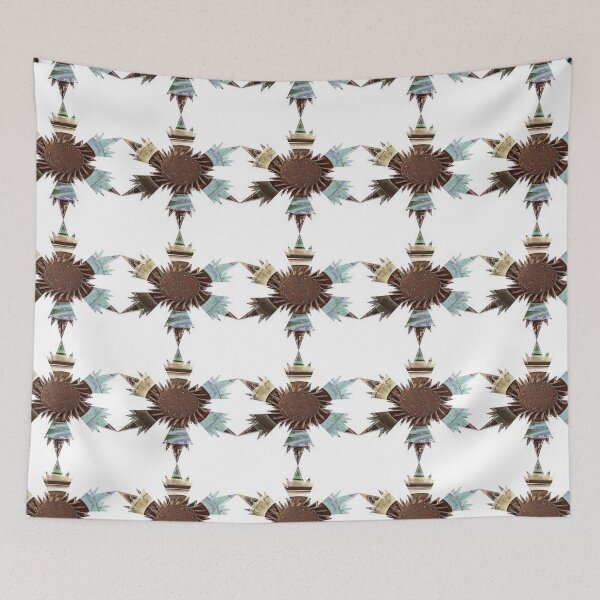 Item preview, Xmas Techie Snowflakes Star Brown-Mint by Iritof designed and sold by iritof.