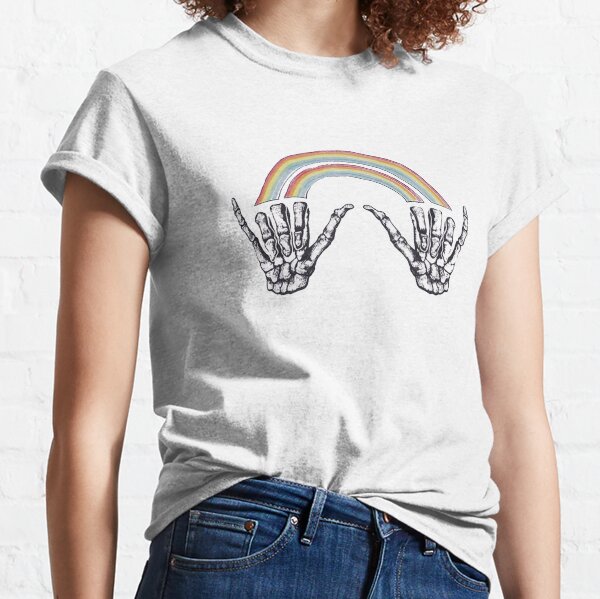 1D Louis Tomlinson Regenbogenschädel Hände Classic T-Shirt