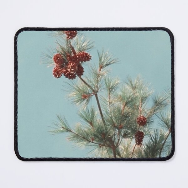 Item preview, Eastern White Pine Tree with Pine Cones Soft Winter Tones designed and sold by JariHawk.