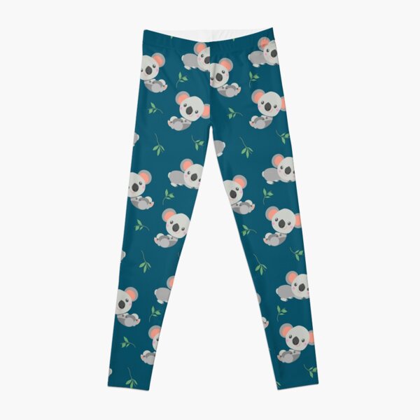 Koala - blue Leggings for Sale by littlearrow