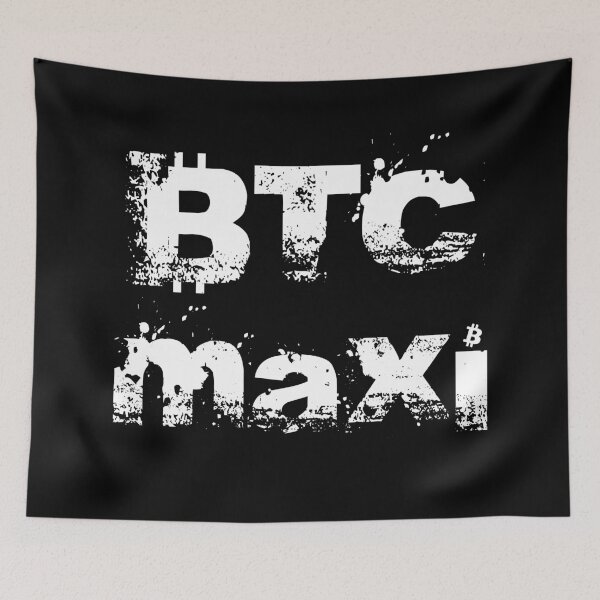 Item preview, Bitcoin Maxi Grunge White designed and sold by StepupDesign.