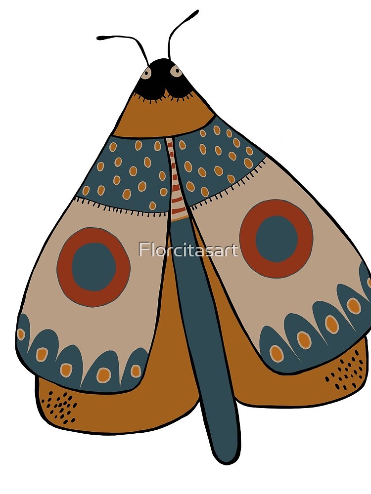 Thumbnail 3 of 3, Drawstring Bag, colorful moth digital drawing designed and sold by Florcitasart.