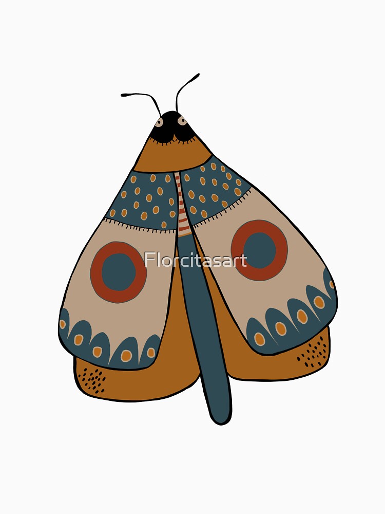 Thumbnail 7 of 7, Essential T-Shirt, colorful moth digital drawing designed and sold by Florcitasart.