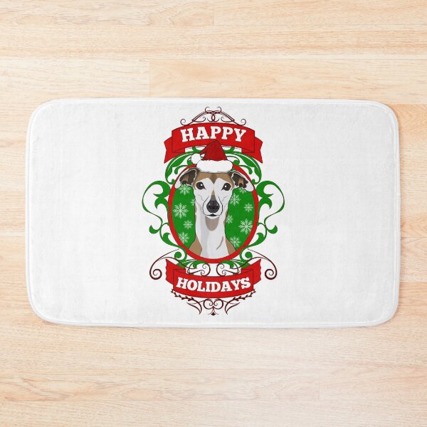 Item preview, Christmas Happy Holidays Puppy Santa Hat designed and sold by Rongway76.