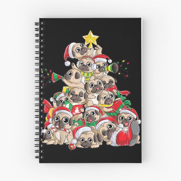 Item preview, Pug Christmas Tree Dog Santa Merry Pugmas designed and sold by RobertoGomis.