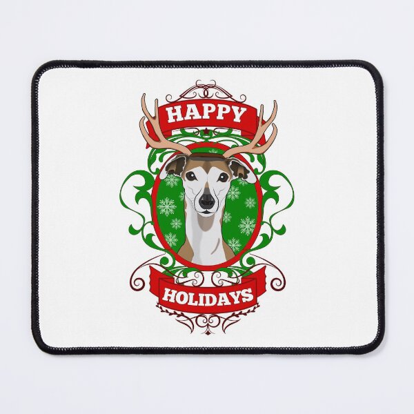 Item preview, Christmas Happy Holidays Puppy Reindeer Antlers designed and sold by Rongway76.