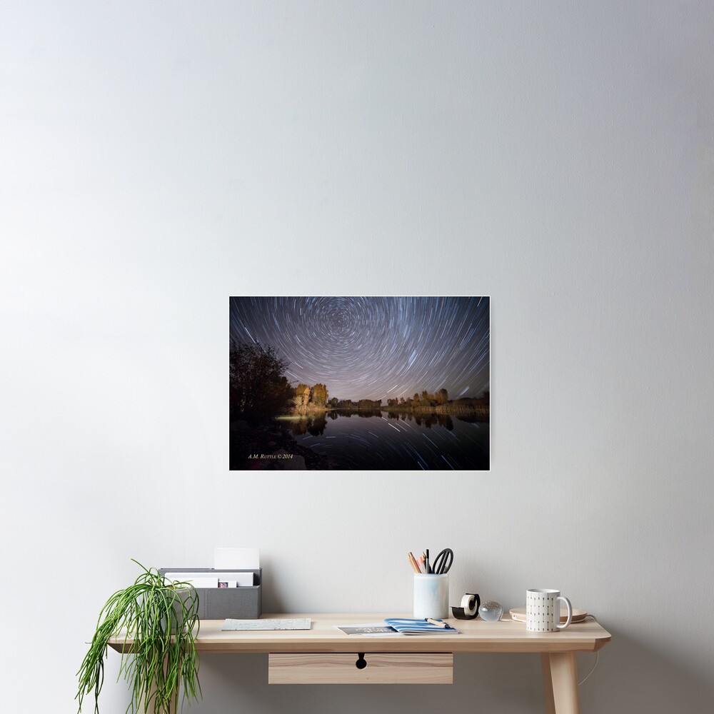 Startrails over Jackson Hole's Newest Park Poster