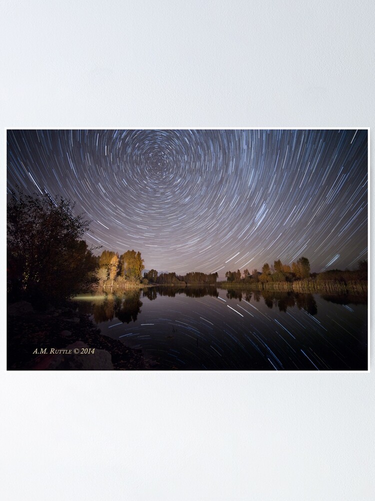 Alternate view of Startrails over Jackson Hole's Newest Park Poster