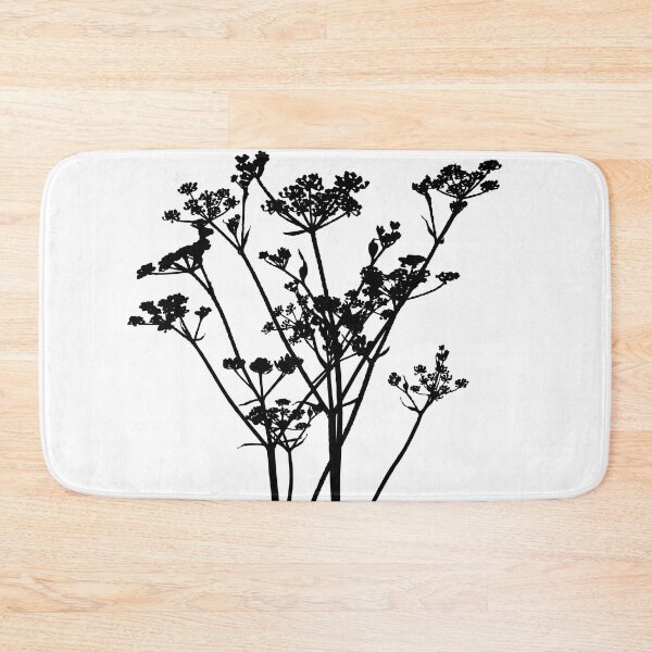 Item preview, Black And White Parsley Wildflower Minimalistic Graphic designed and sold by artsandsoul.