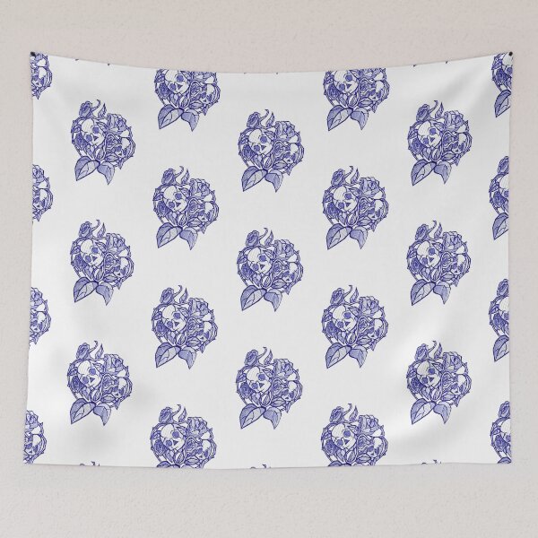 Item preview, Roses & Skulls Tattoo White designed and sold by Raquel Rojas Gómez.