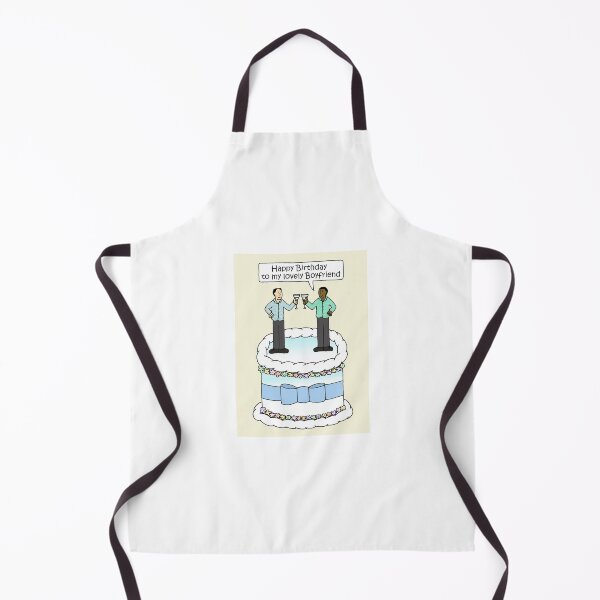 Item preview, Happy Birthday Interracial Male Couple on a Cake designed and sold by KateTaylor.