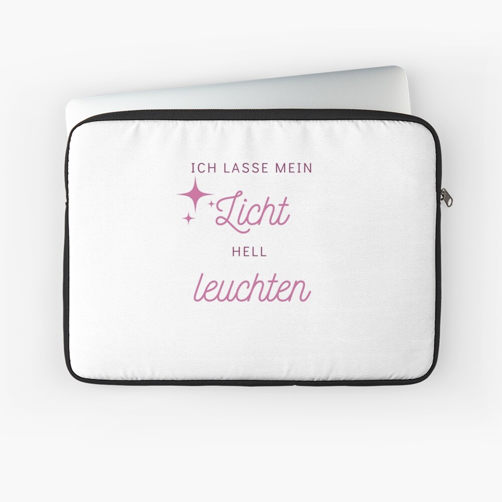 Ich lasse mein Licht hell leuchten - Seelenschimmer Laptoptasche