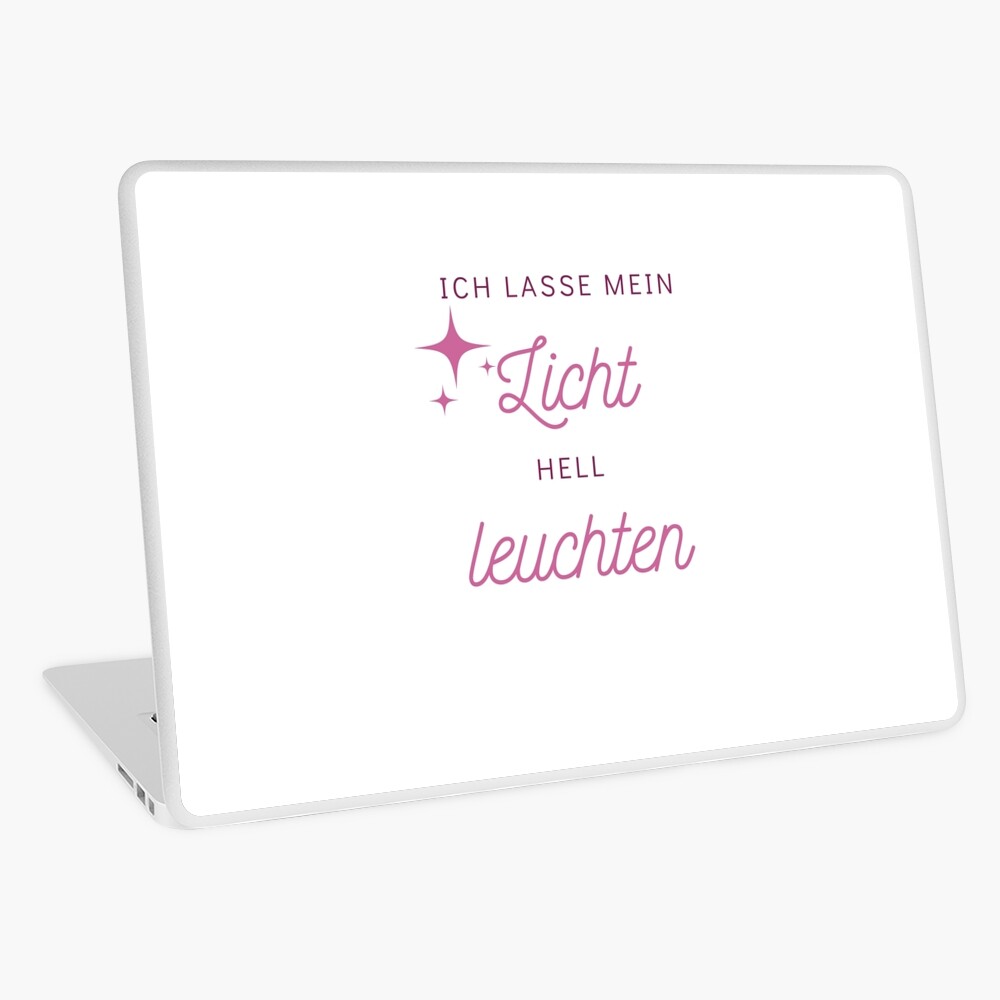 Ich lasse mein Licht hell leuchten - Seelenschimmer Laptop Folie