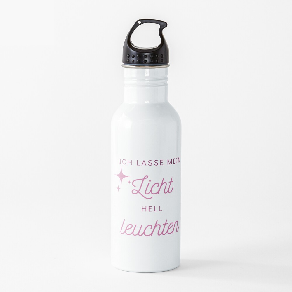 Ich lasse mein Licht hell leuchten - Seelenschimmer Trinkflasche
