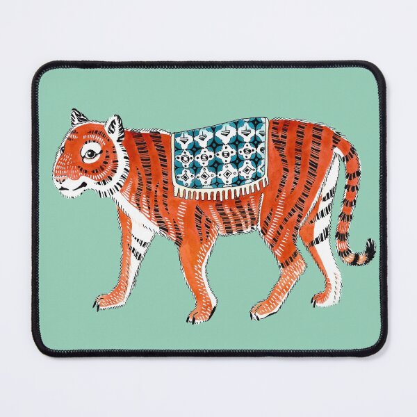 Item preview, Tiger teal designed and sold by HanKlaArt.