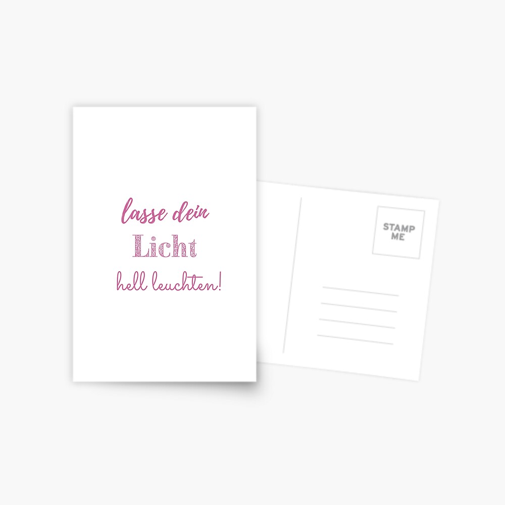 Lasse dein Licht hell leuchten - Seelenschimmer Postkarte