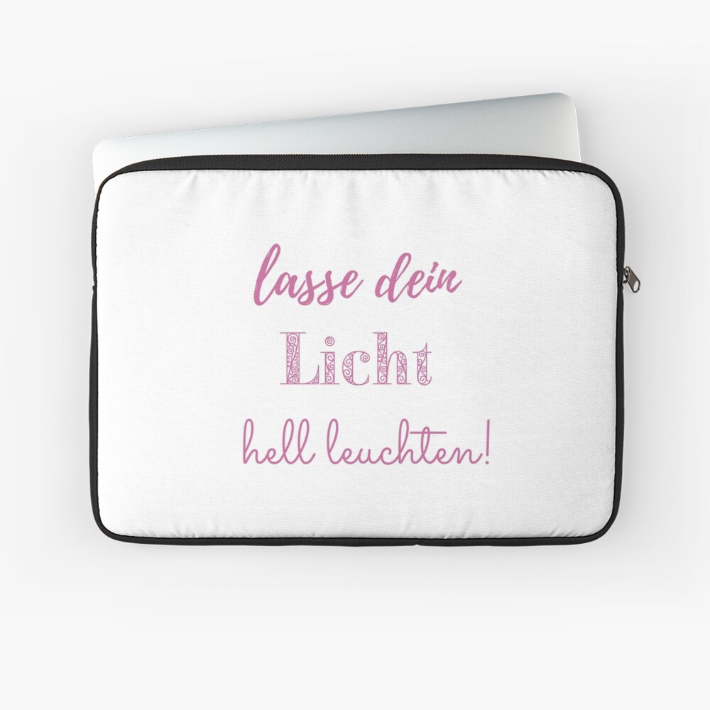 Lasse dein Licht hell leuchten - Seelenschimmer Laptoptasche