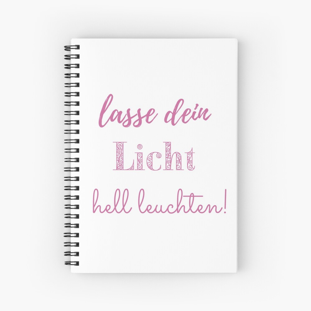 Lasse dein Licht hell leuchten - Seelenschimmer Spiralblock