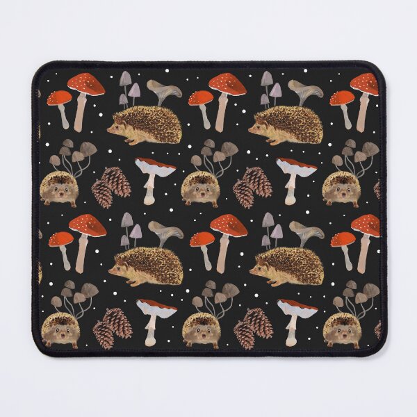 Hedgehogs and Mushrooms Mouse Pad