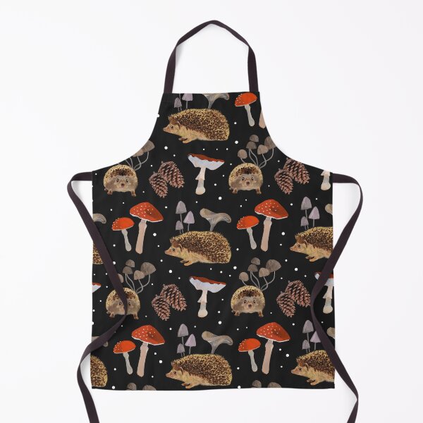 Hedgehogs and Mushrooms Apron
