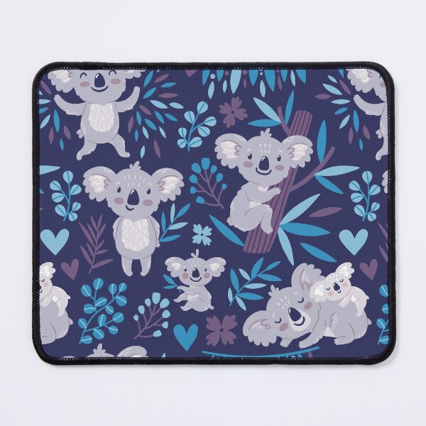 Item preview, Cute Koala Family On Dark Purple Background  designed and sold by ConcorStore.