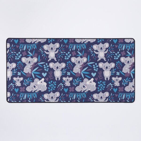 Item preview, Cute Koala Family On Dark Purple Background  designed and sold by ConcorStore.