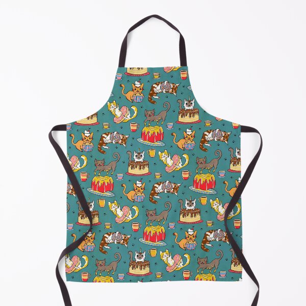 Item preview, Cats & Confectionary - Teal Blue designed and sold by TigaTiga.
