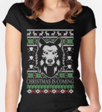 Christmas Is Coming Women's Fitted Scoop T-Shirt