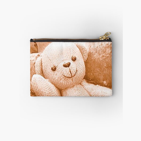 Item preview, Cute Burlap Teddy Bear in a Maple Tree Sepia Brown Tones designed and sold by JariHawk.