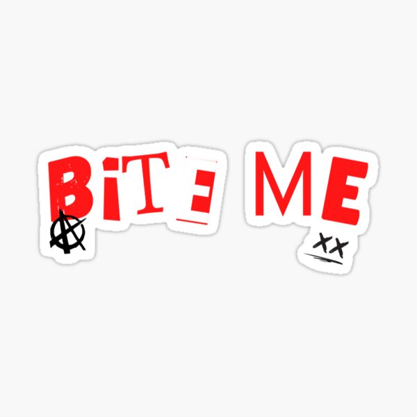 Bit me. Avril Lavigne bite me Print. SMILEYME Стикеры м флагом.