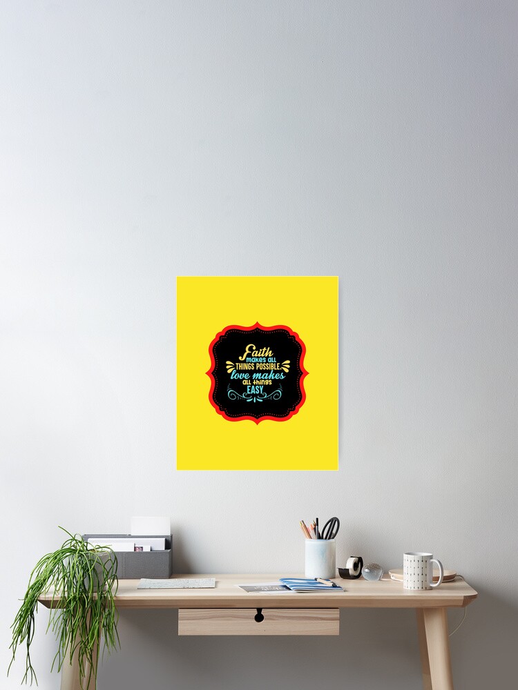 Thumbnail 2 von 3, Poster, Faith Makes All Things Possible designt und verkauft von Prayingwarrior.