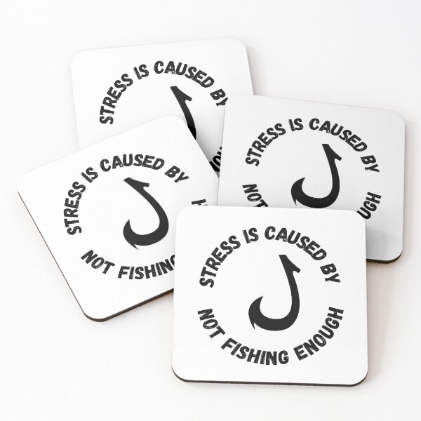 Item preview, Stress Is Caused By Not Fishing Enough Fish Hook designed and sold by LuckyKermit.