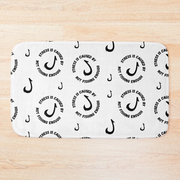 Item preview, Stress Is Caused By Not Fishing Enough Fish Hook designed and sold by LuckyKermit.