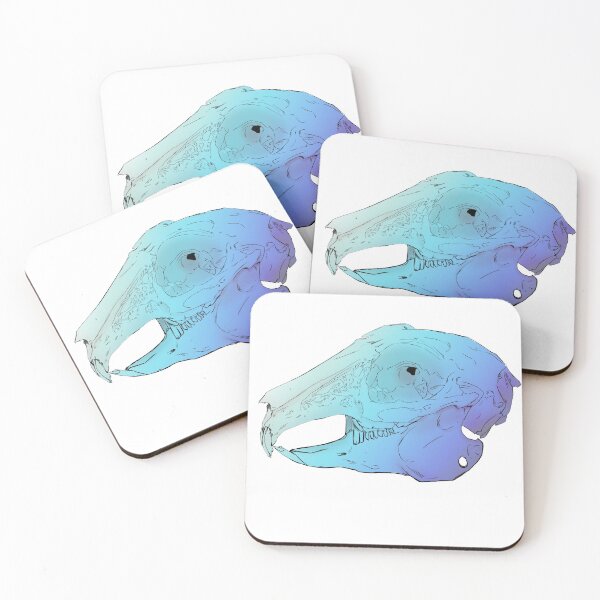 Item preview, rabbit scull (blue) print designed and sold by corbieda.