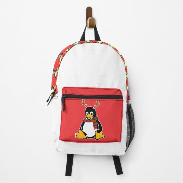 Item preview, Christmas Tux Linux penguin with antlers-white designed and sold by Code  Monkeys.
