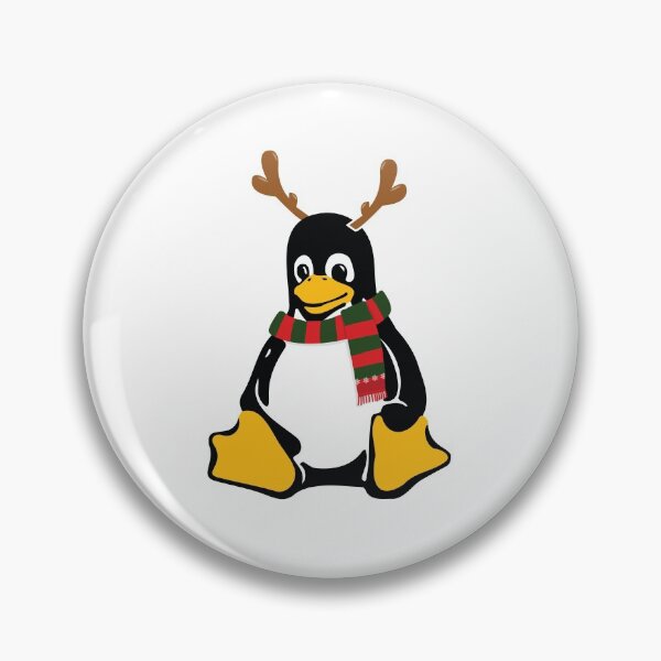 Artikelvorschau, Weihnachts-Tux-Linux-Pinguin mit Geweih-weiß entworfen und verkauft von Code Monkeys.