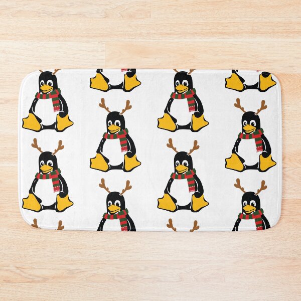 Item preview, Christmas Tux Linux penguin with antlers-white designed and sold by Code  Monkeys.