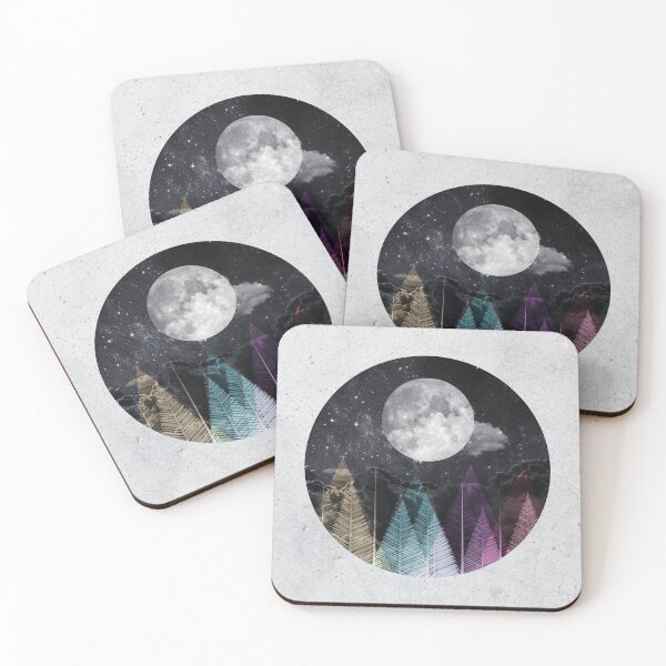 Item preview, Moon at night minimal wall art designed and sold by Bigika.