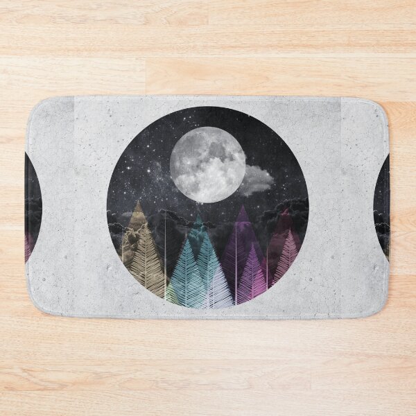 Item preview, Moon at night minimal wall art designed and sold by Bigika.