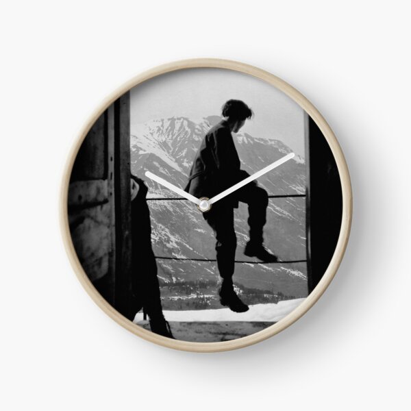 Swiss mountains Clock