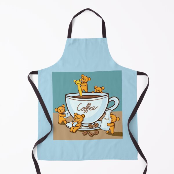 Item preview, Little bear barista with blue coffee shop sticker, bear lover sticker, Shirts, coffee lover Shirts designed and sold by juartshop.