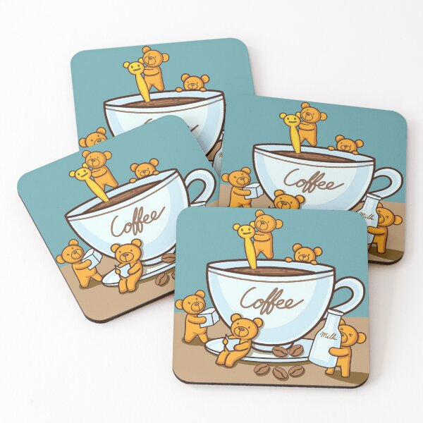 Item preview, Little bear barista with blue coffee shop sticker,  bear lover sticker, Shirts,  coffee  lover Shirts  designed and sold by juartshop.