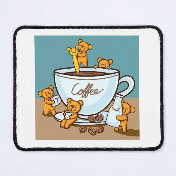 Item preview, Little bear barista with blue coffee shop sticker, bear lover sticker, Shirts, coffee lover Shirts designed and sold by juartshop.