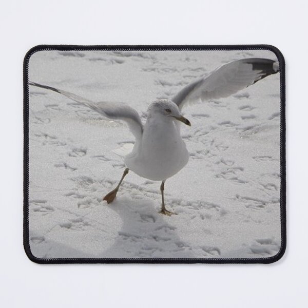 Item preview, Seagull on Snow Covered Pond in the Winter designed and sold by JariHawk.