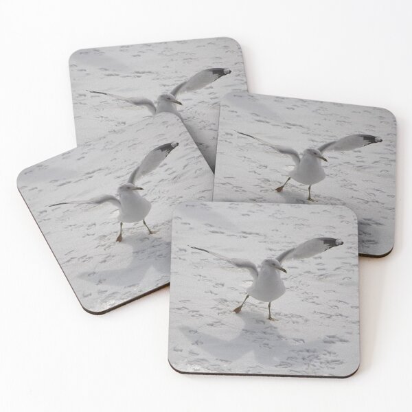 Item preview, Seagull on Snow Covered Pond in the Winter designed and sold by JariHawk.