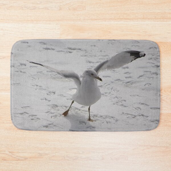 Item preview, Seagull on Snow Covered Pond in the Winter designed and sold by JariHawk.