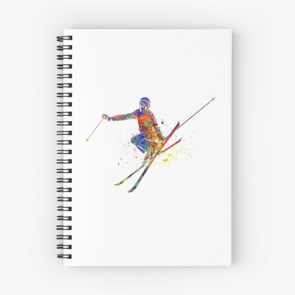 Item preview, Skier jumping in watercolor designed and sold by paulrommer.