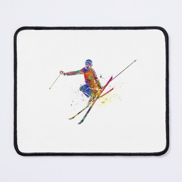 Item preview, Skier jumping in watercolor designed and sold by paulrommer.