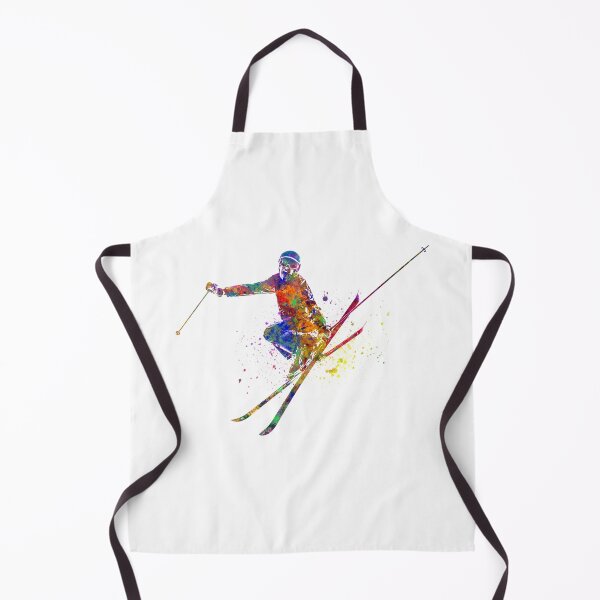 Item preview, Skier jumping in watercolor designed and sold by paulrommer.